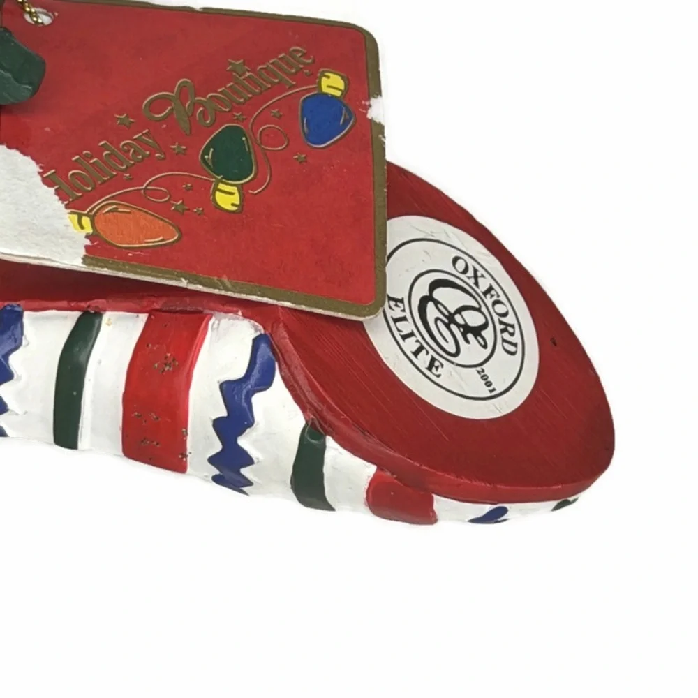 Striped High Heel Ornament with Tree Heel